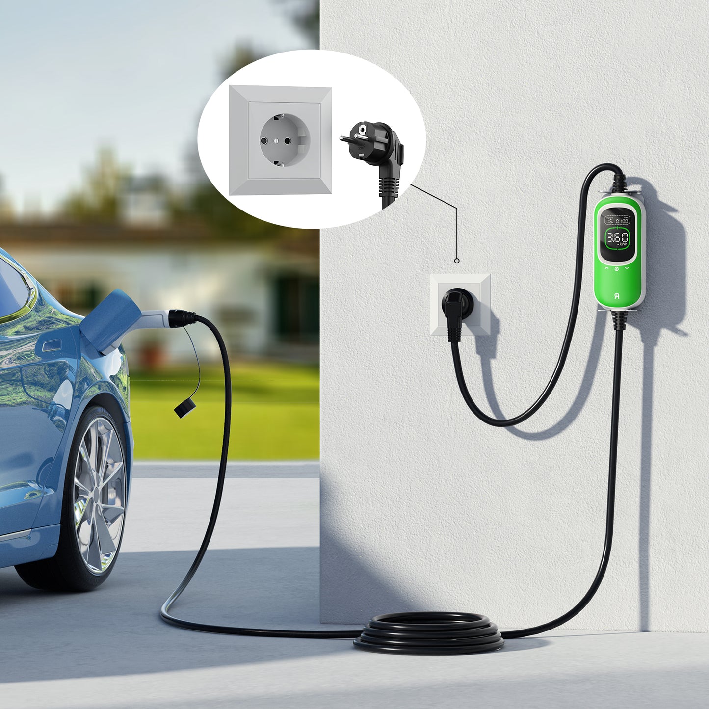 RHEIDON TECH 3,6kW Cargador Portátil Tipo 2