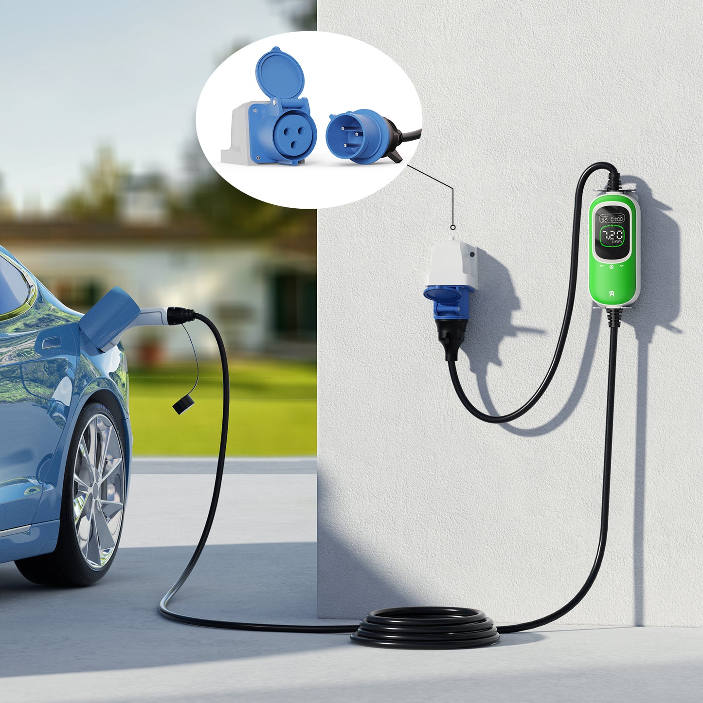 Carregador portátil RHEIDON TECH 7,2 kW tipo 2