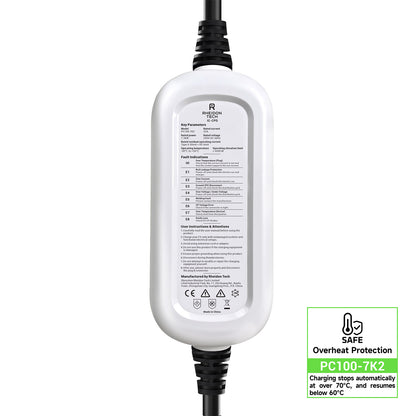Carregador portátil RHEIDON TECH 7,2 kW tipo 2